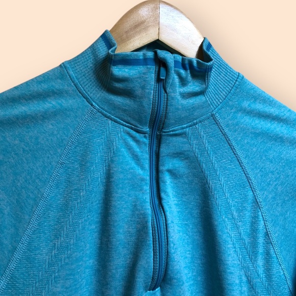 Athleta Blue Quarter Zip Long Sleeved Activewear Top Workout Outdoors Women’s M - Picture 5 of 11